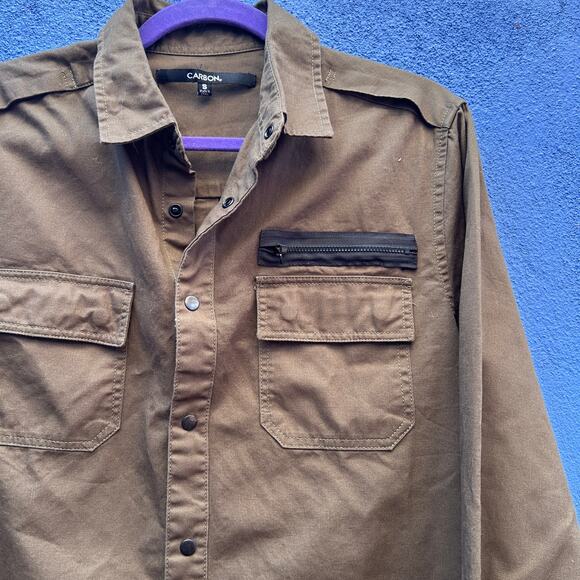 carbon army-esque snap front shirt - Picture 3 of 7